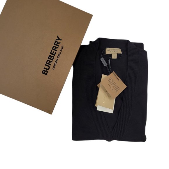 Burberry Black Merino Wool Cardigan - Picture 6 of 7